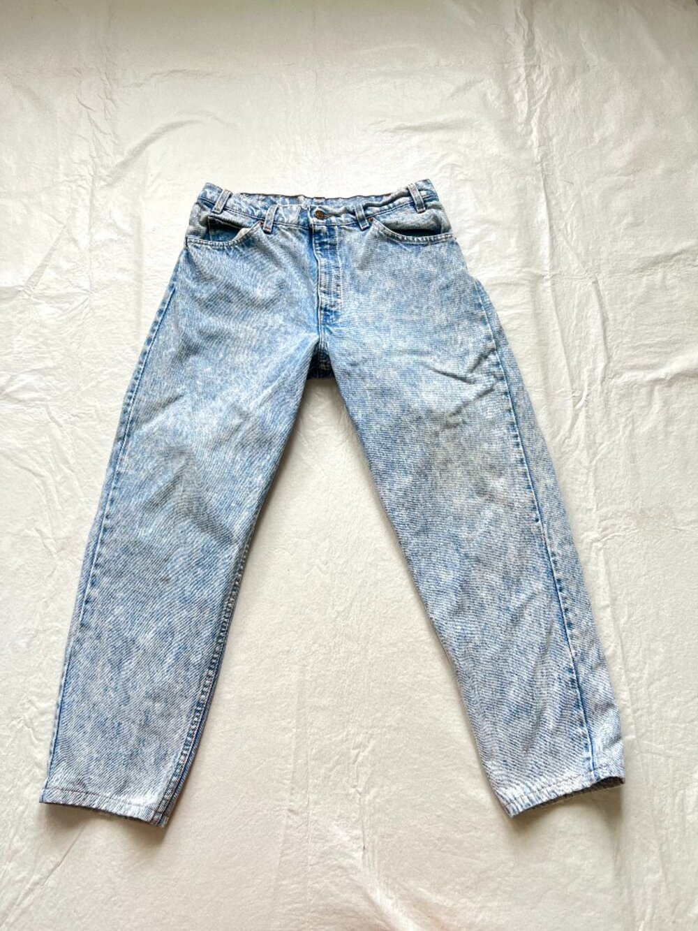 Vintage Levis jeans 550 acid wash denim 33x30 tapered leg Orange Tab